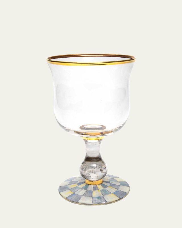 Sterling Check Water Glass